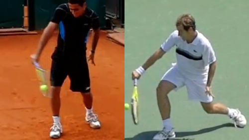 Almagro (left) and Gasquet (right) at contact