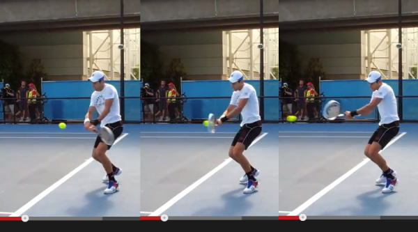 Djokovic hitting the 'bad' backhand