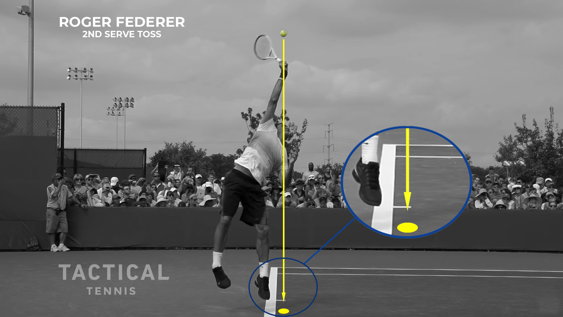 Federer Second Serve Toss Projection